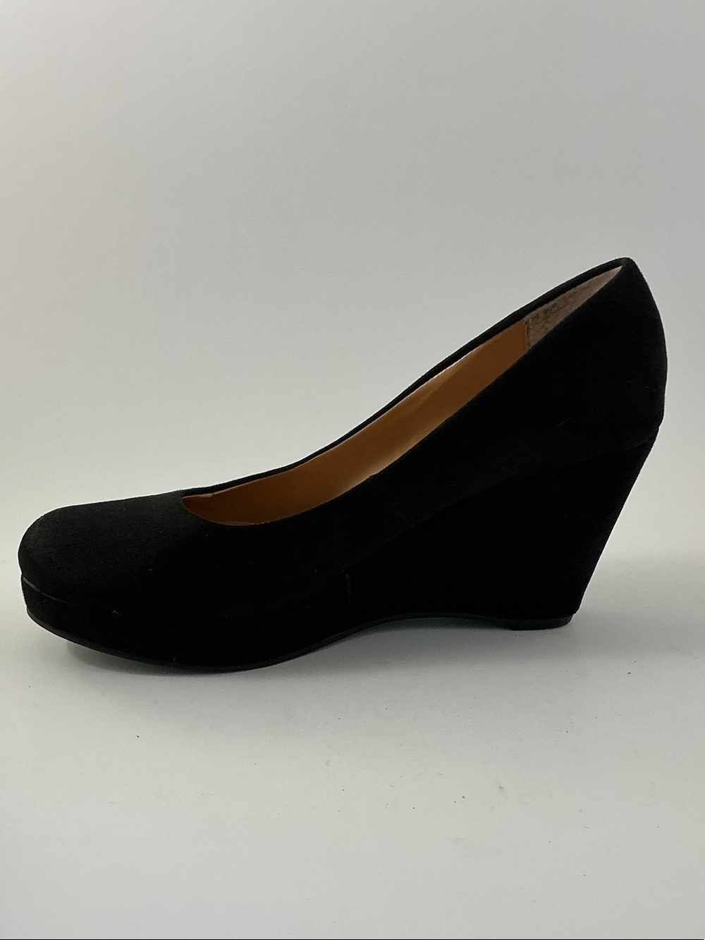 a.n.a Black Suede 3” Wedge Pump